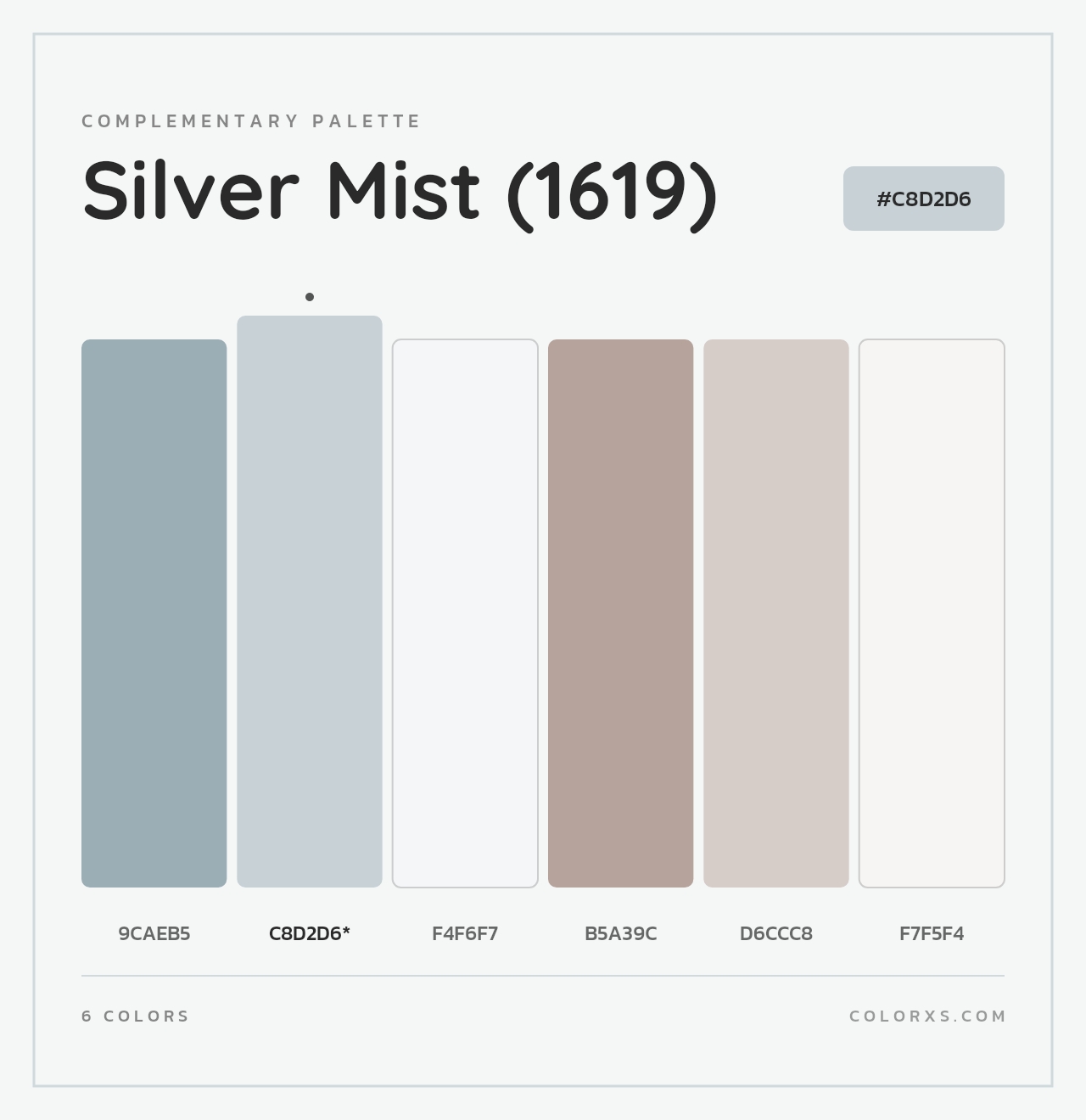 Silver Mist (1619) - Complementary Color Palette
