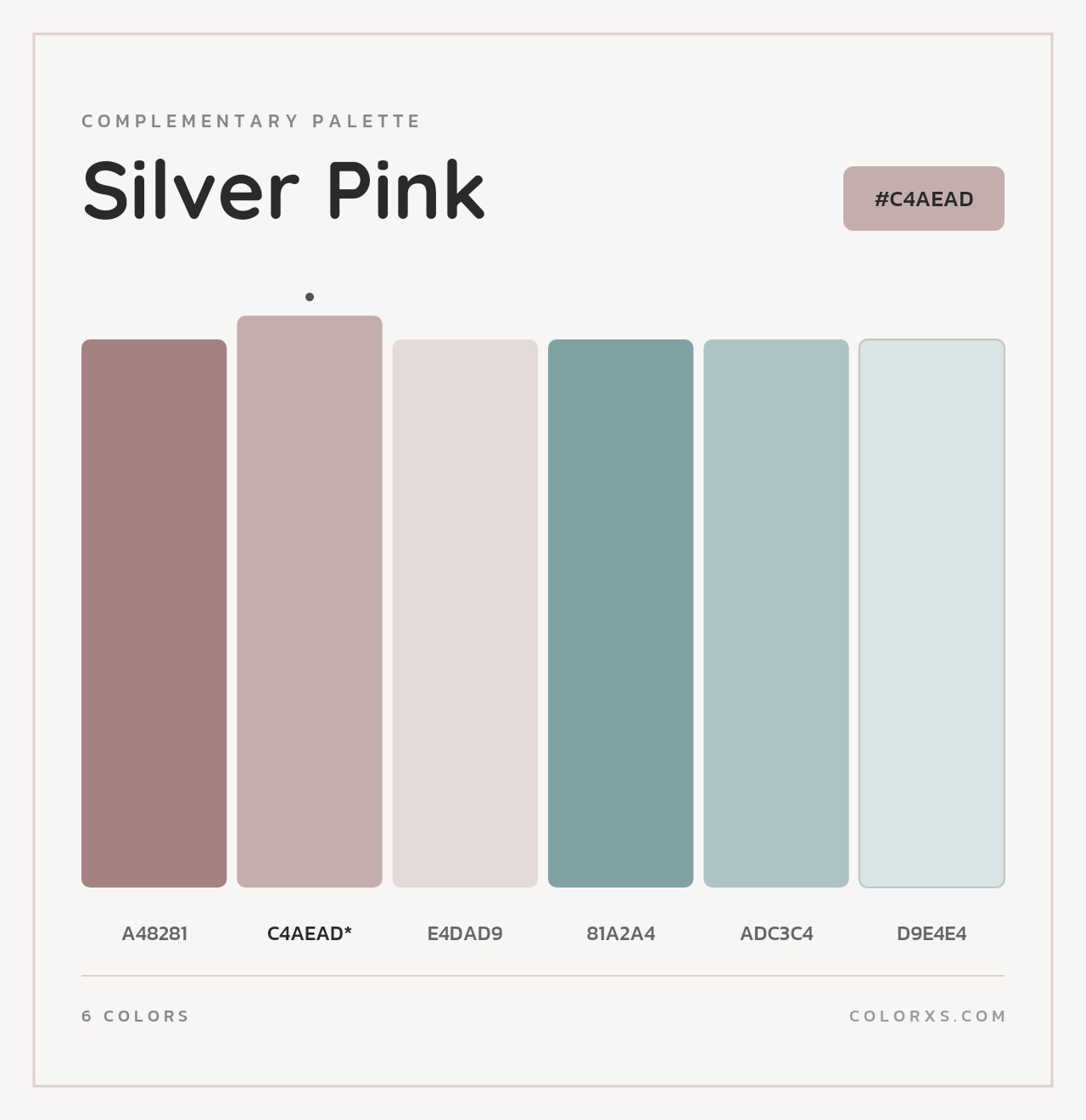 Silver Pink - Complementary Color Palette