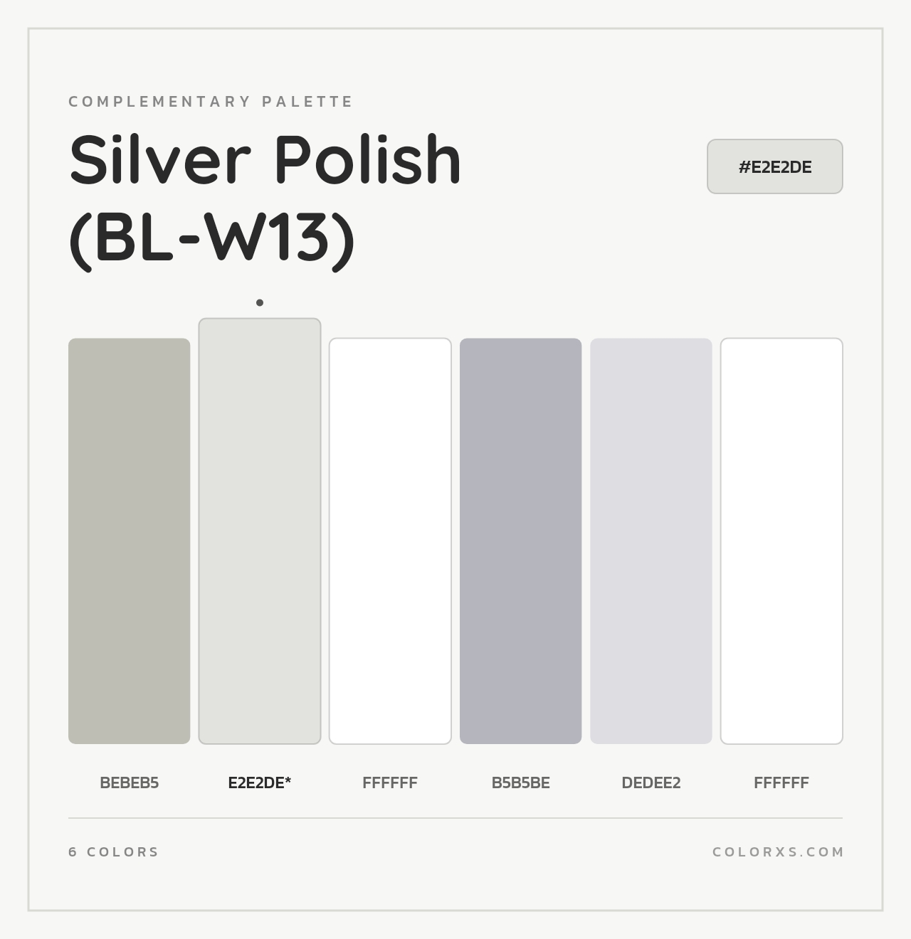 Silver Polish (BL-W13) - Complementary Color Palette