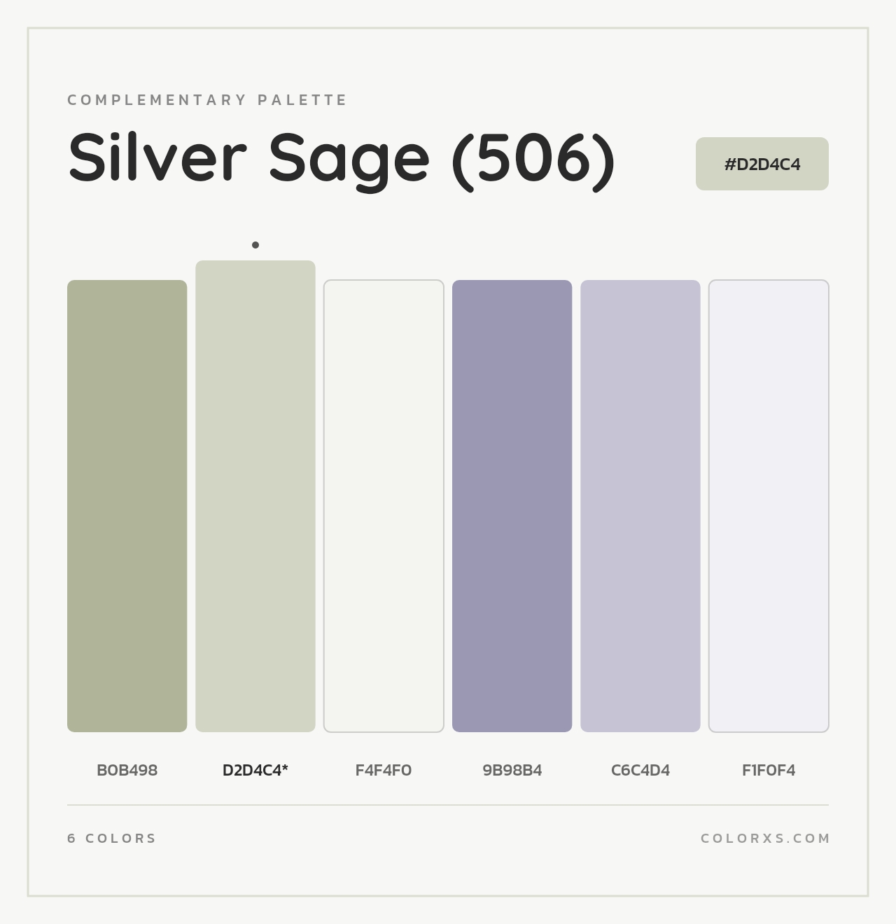 Silver Sage (506) - Complementary Color Palette