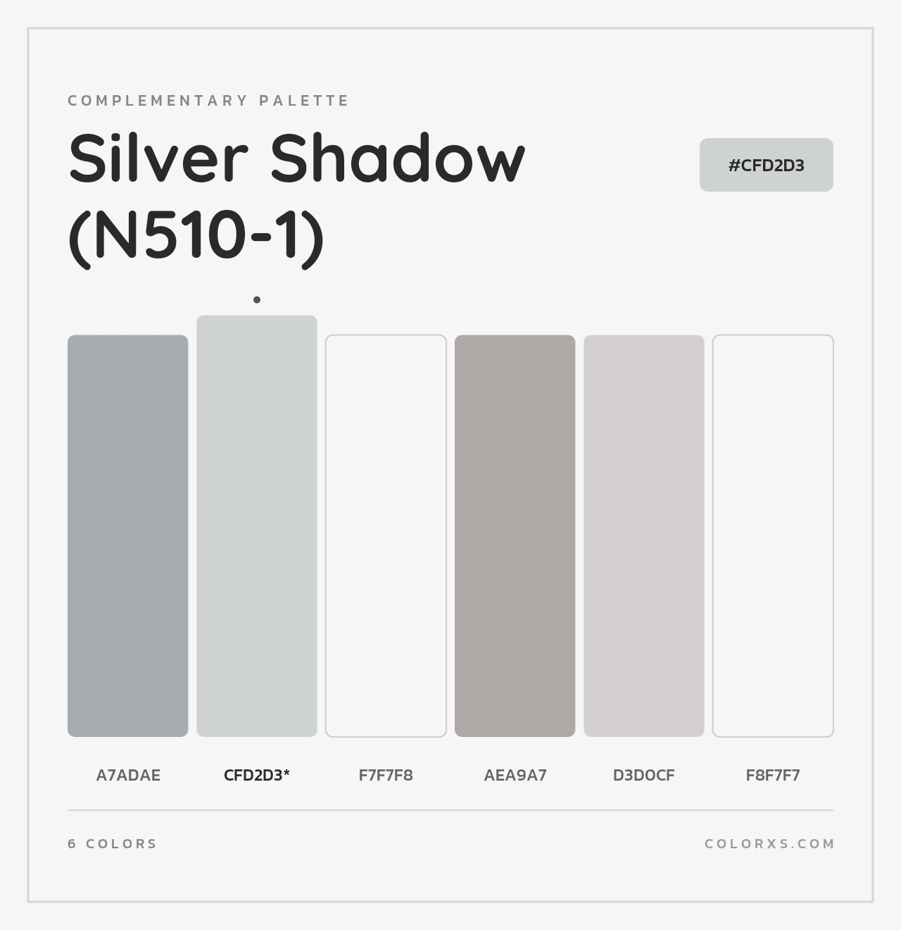 Silver Shadow (N510-1) - Complementary Color Palette