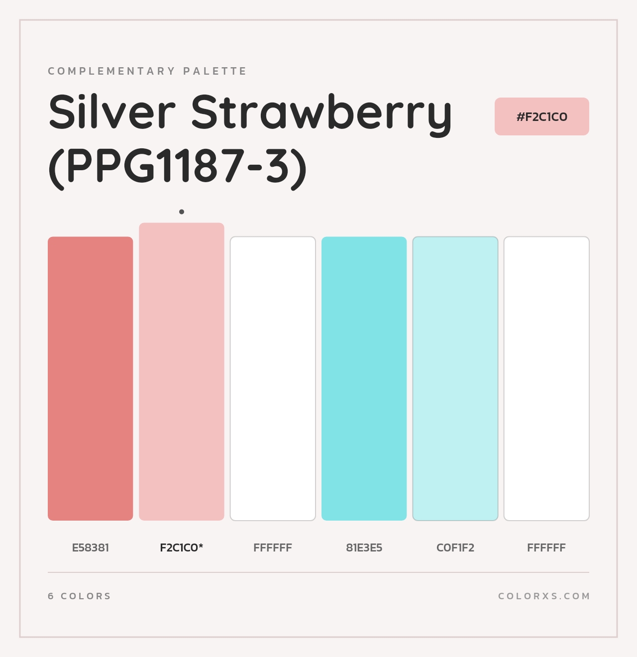Silver Strawberry (PPG1187-3) - Complementary Color Palette