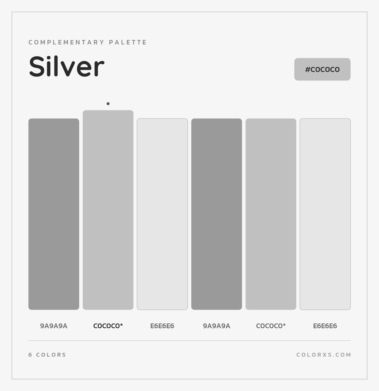 Silver - Complementary Color Palette