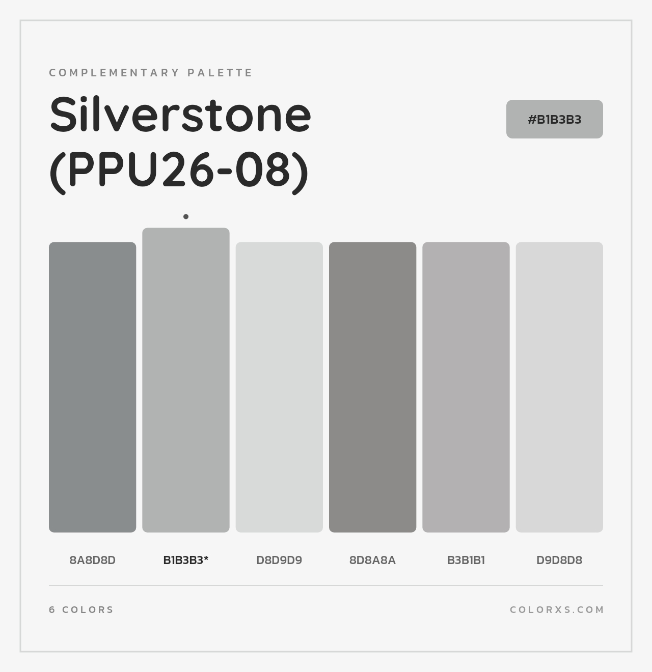Silverstone (PPU26-08) - Complementary Color Palette