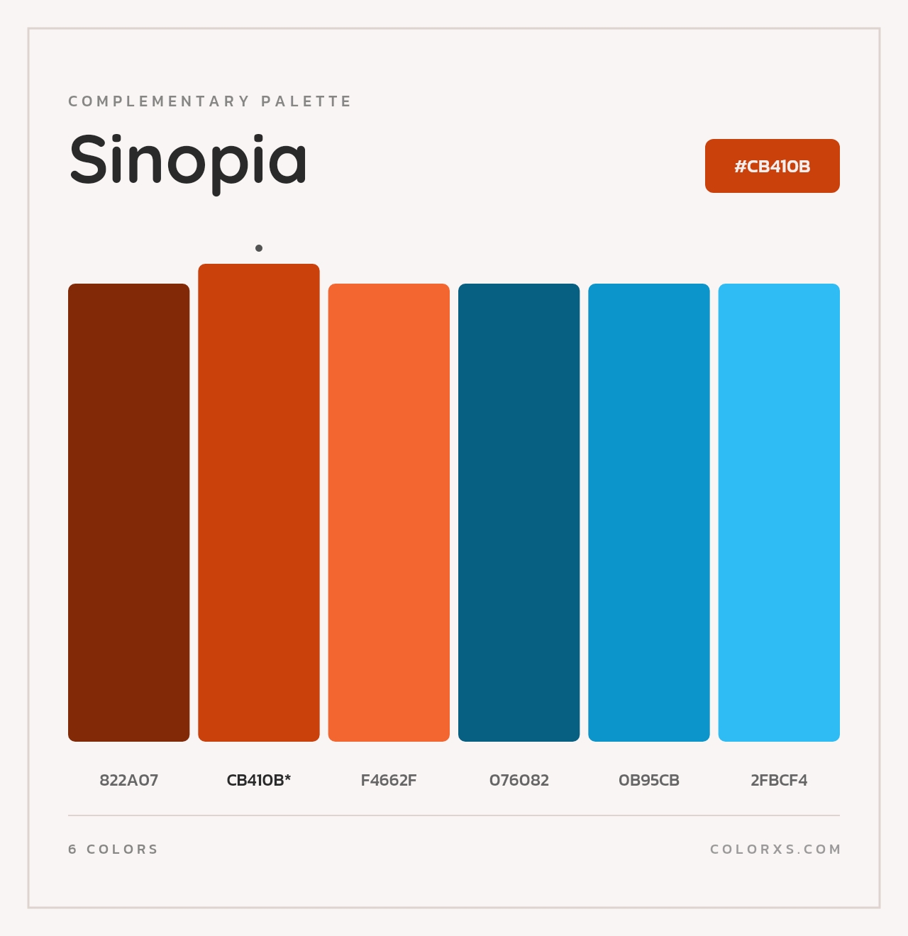 Sinopia - Complementary Color Palette