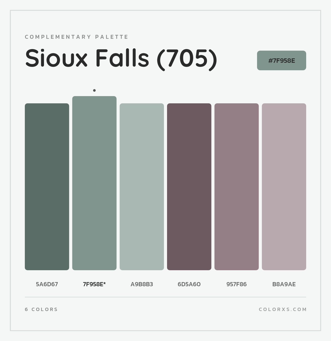 Sioux Falls (705) - Complementary Color Palette