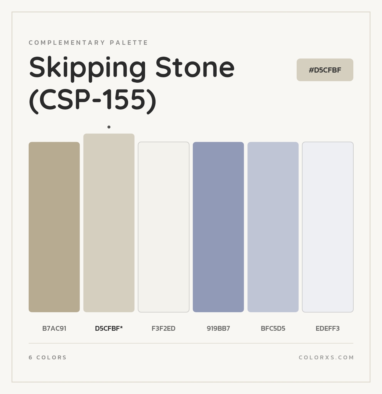 Skipping Stone (CSP-155) - Complementary Color Palette