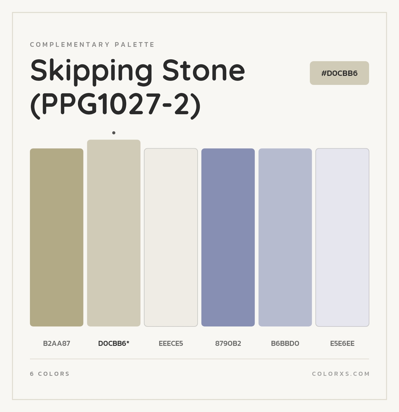 Skipping Stone (PPG1027-2) - Complementary Color Palette