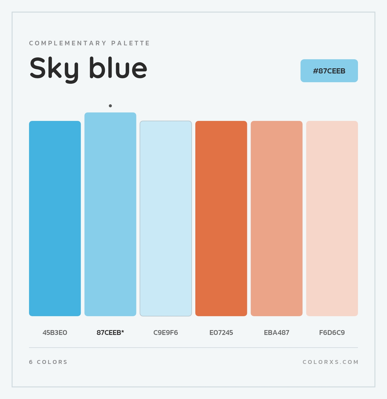 Sky blue - Complementary Color Palette