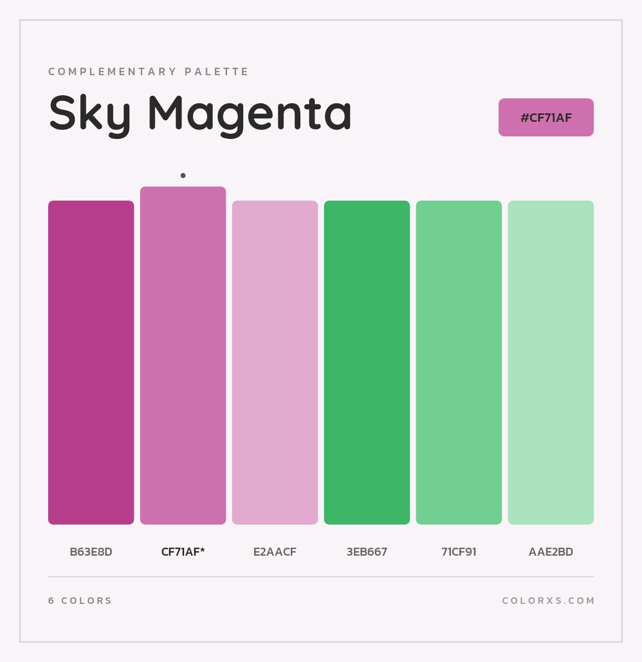Sky Magenta - Complementary Color Palette