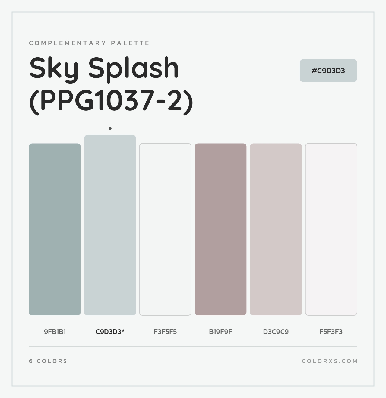Sky Splash (PPG1037-2) - Complementary Color Palette