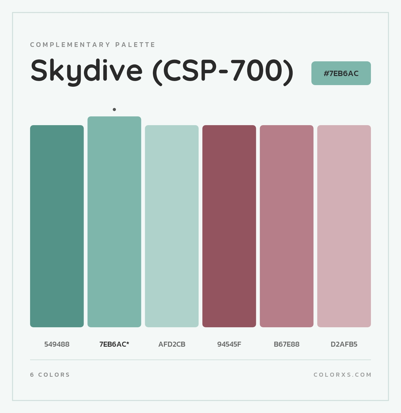 Skydive (CSP-700) - Complementary Color Palette