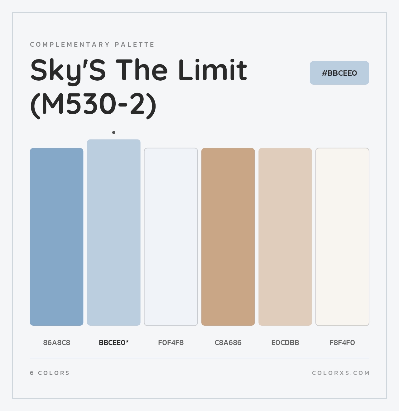Sky'S The Limit (M530-2) - Complementary Color Palette