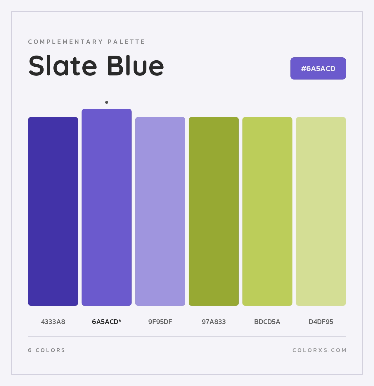 Slate Blue - Complementary Color Palette
