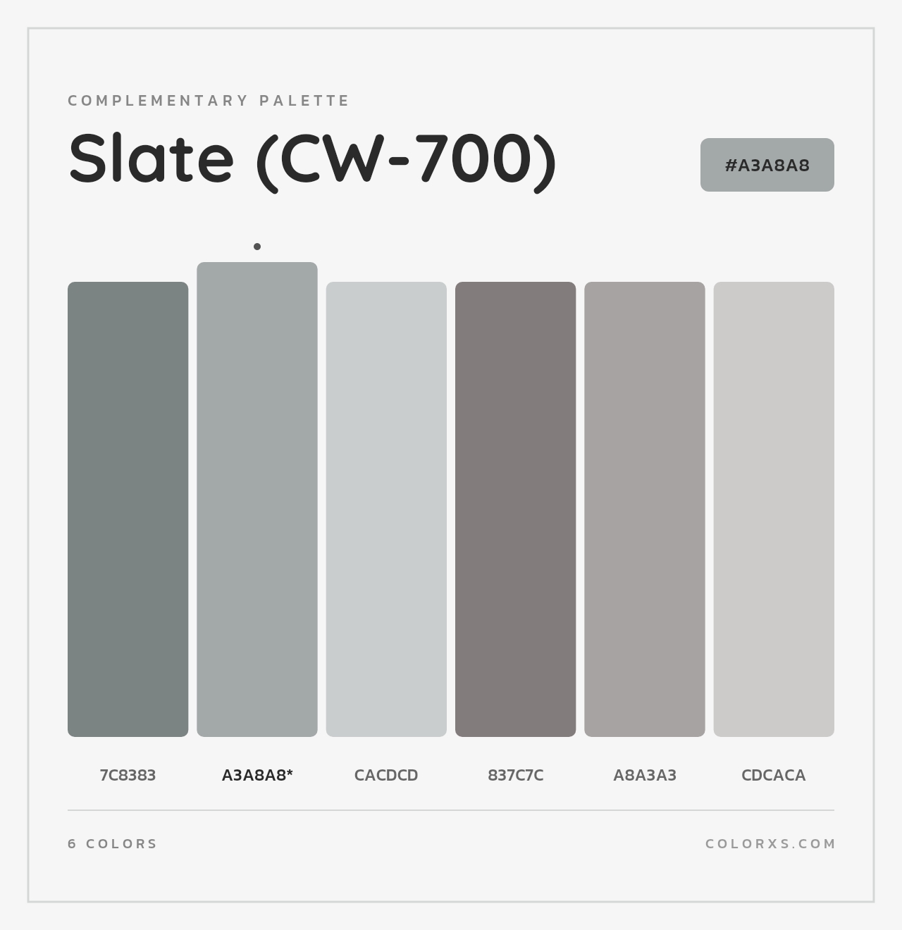 Slate (CW-700) - Complementary Color Palette