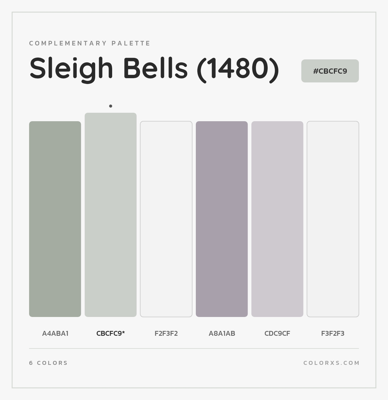 Sleigh Bells (1480) - Complementary Color Palette