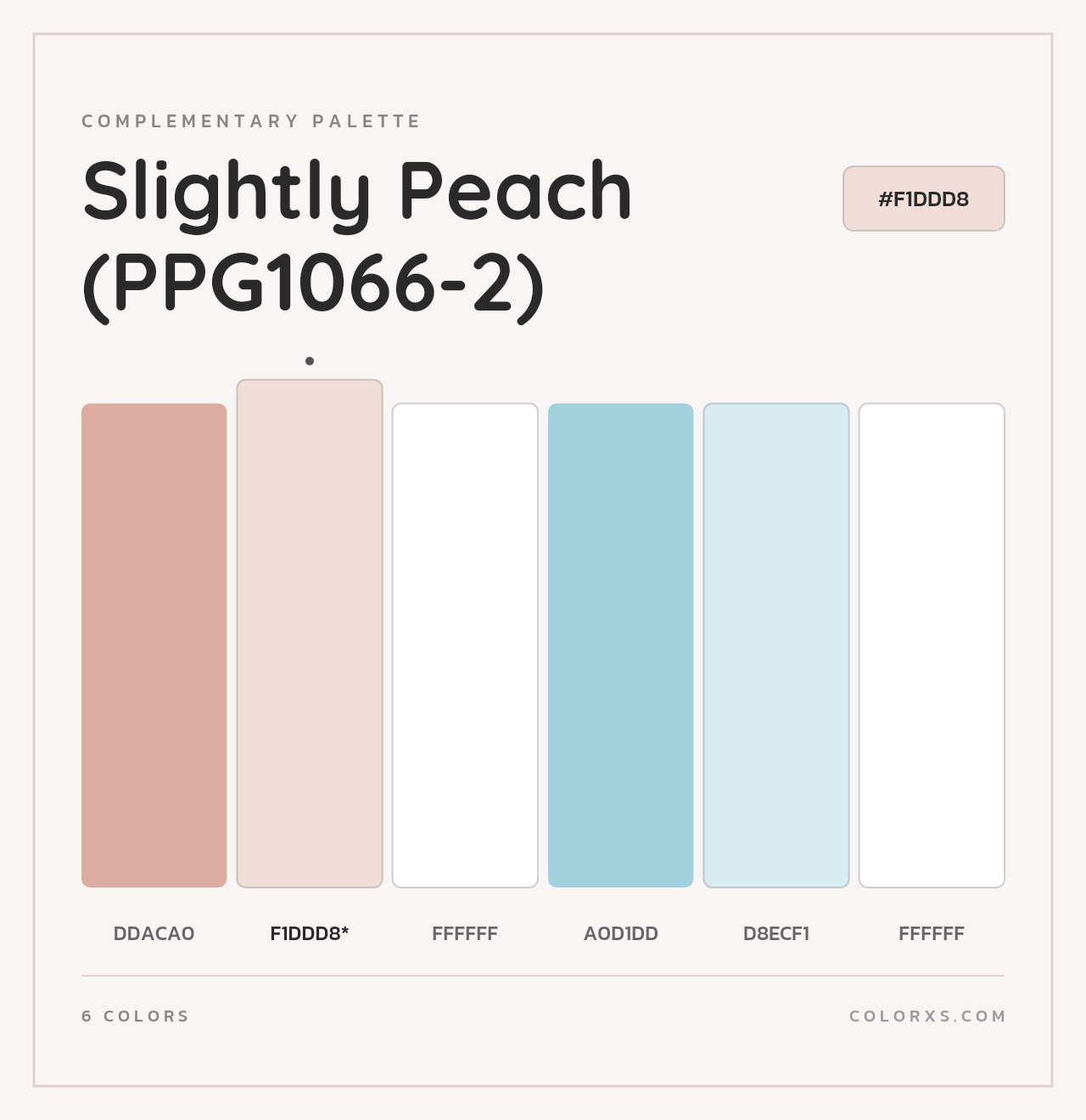 Slightly Peach (PPG1066-2) - Complementary Color Palette