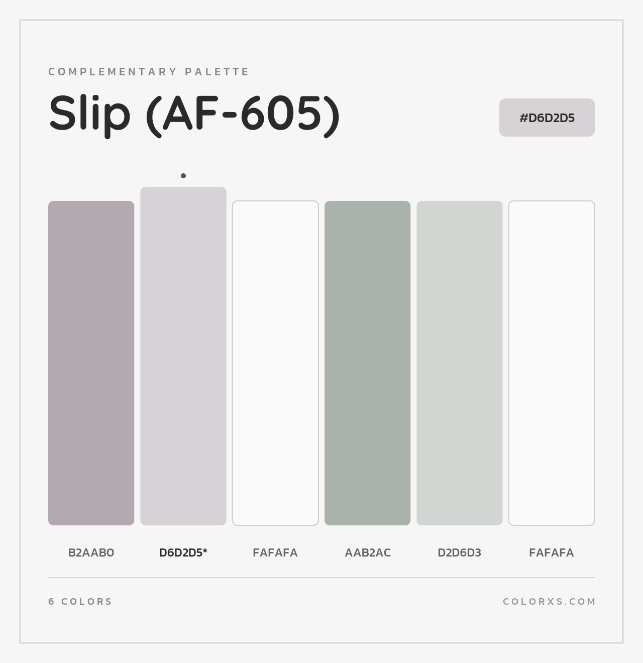 Slip (AF-605) - Complementary Color Palette