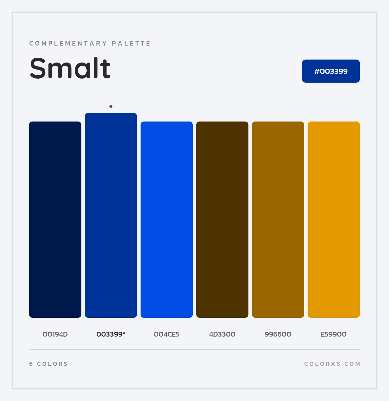 Smalt - Complementary Color Palette