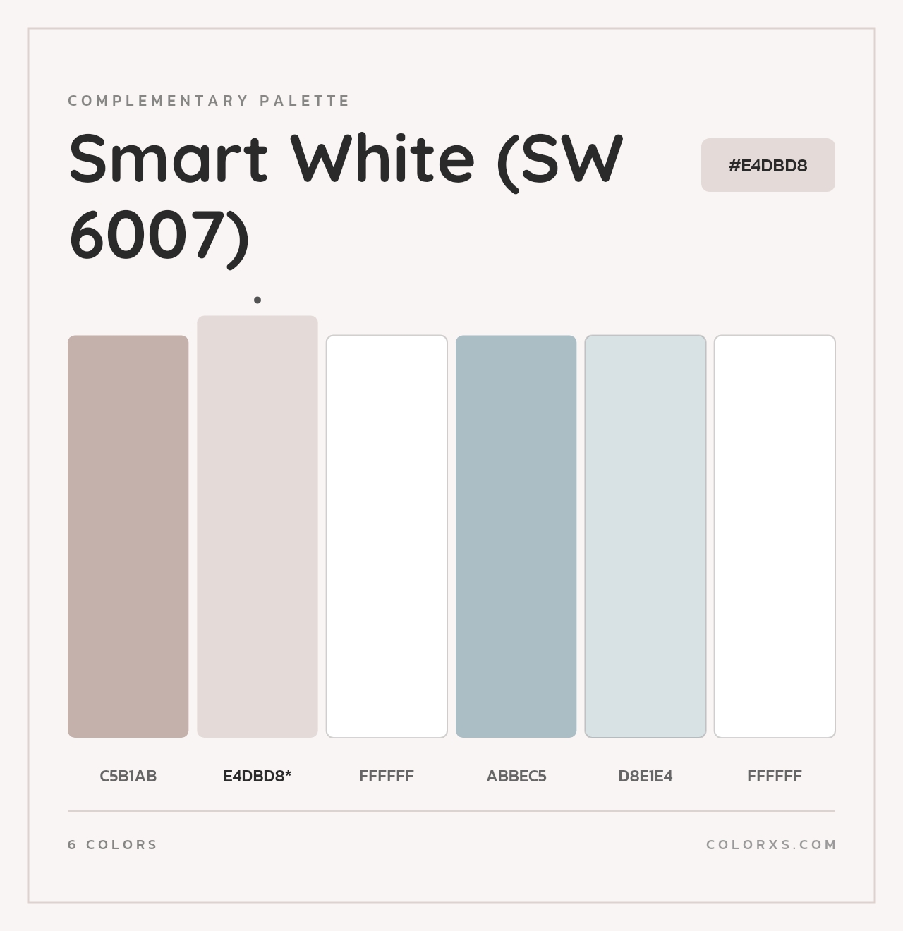 Smart White (SW 6007) - Complementary Color Palette