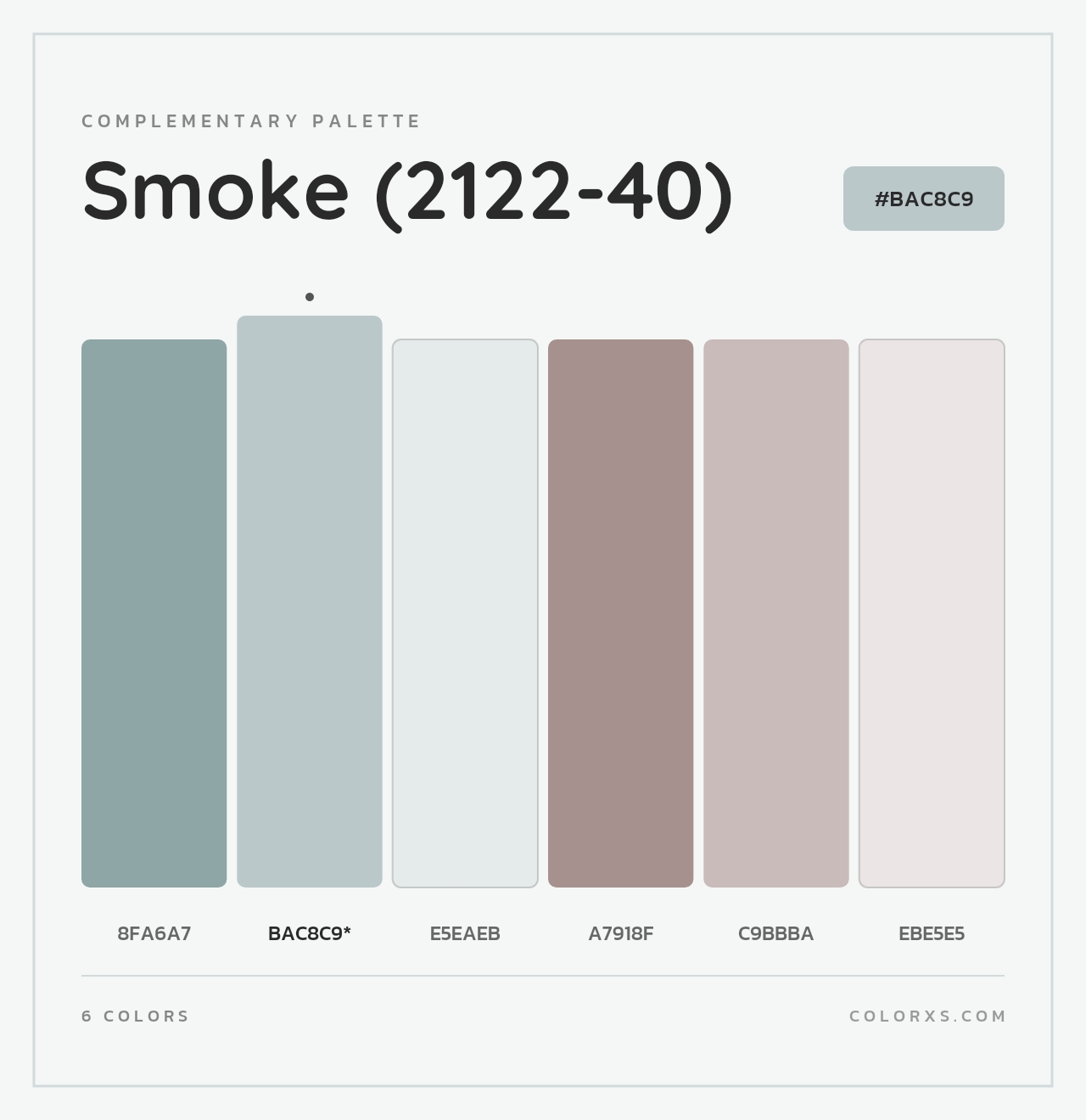Smoke (2122-40) - Complementary Color Palette