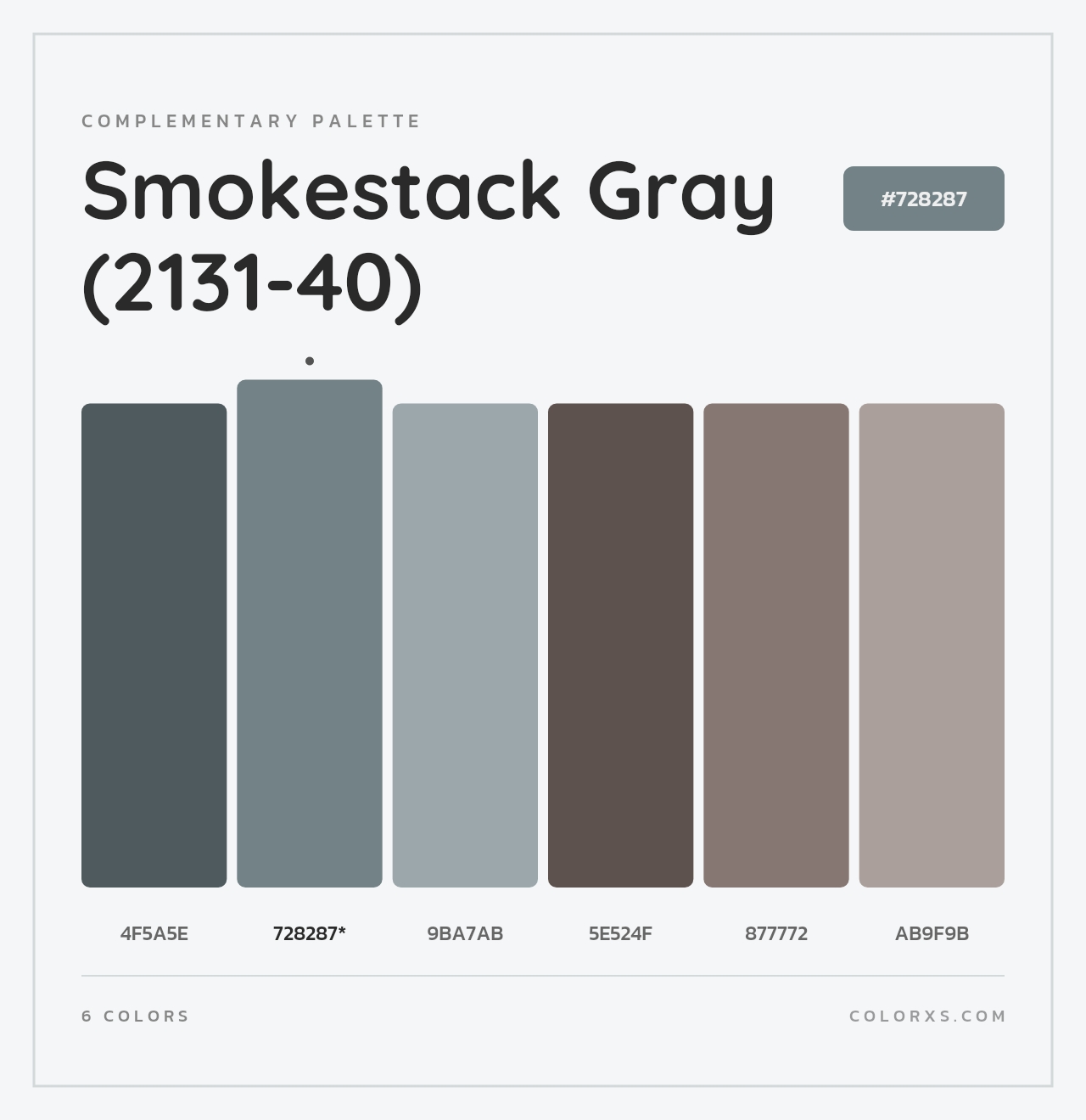 Smokestack Gray (2131-40) - Complementary Color Palette