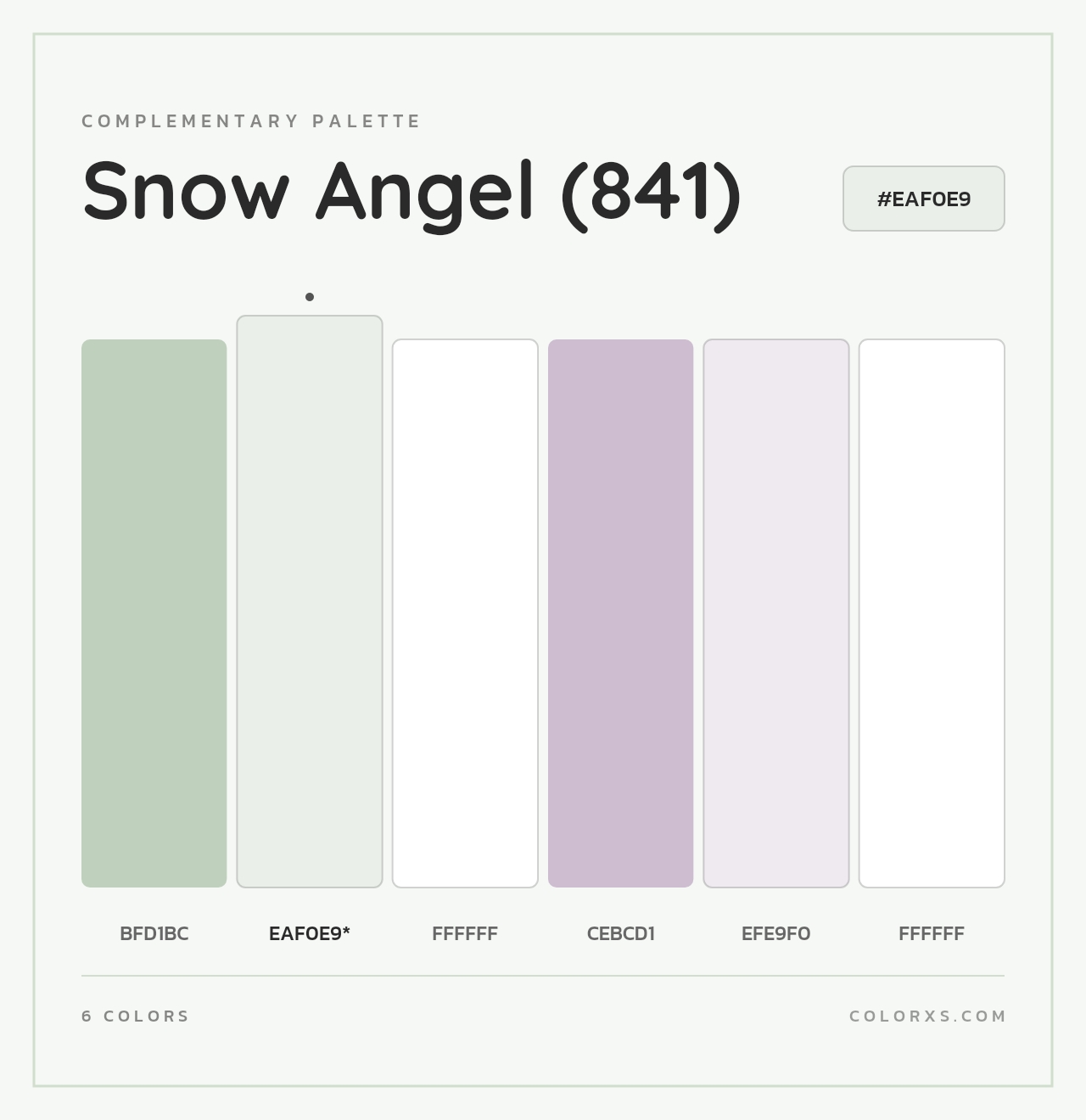 Snow Angel (841) - Complementary Color Palette