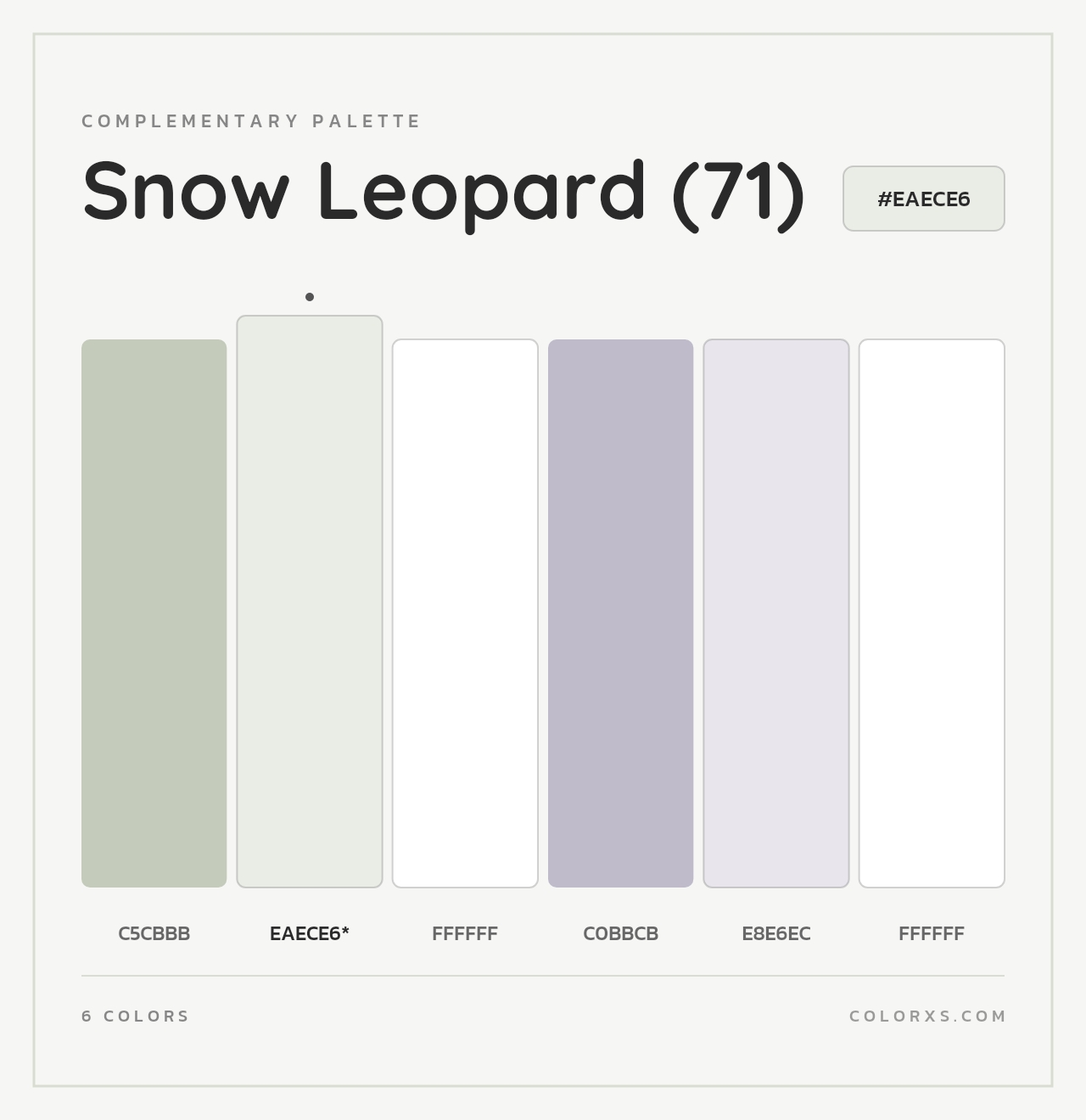 Snow Leopard (71) - Complementary Color Palette