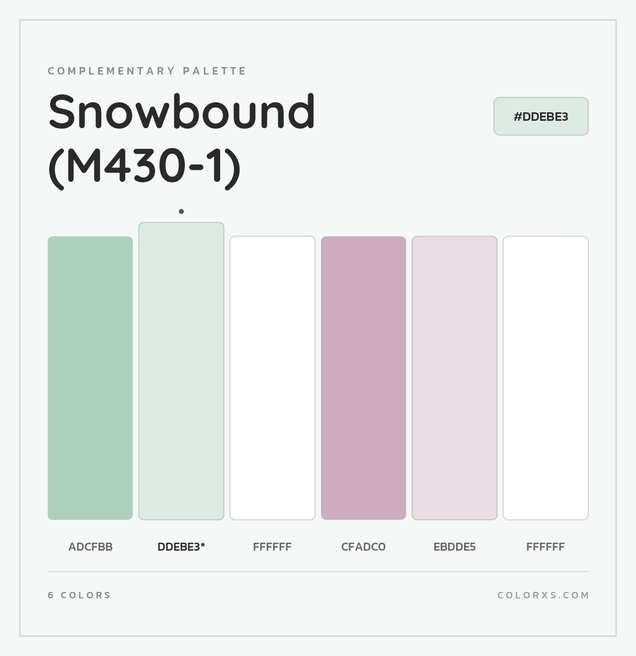 Snowbound (M430-1) - Complementary Color Palette