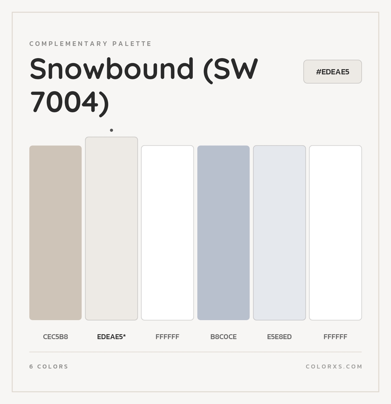 Snowbound (SW 7004) - Complementary Color Palette