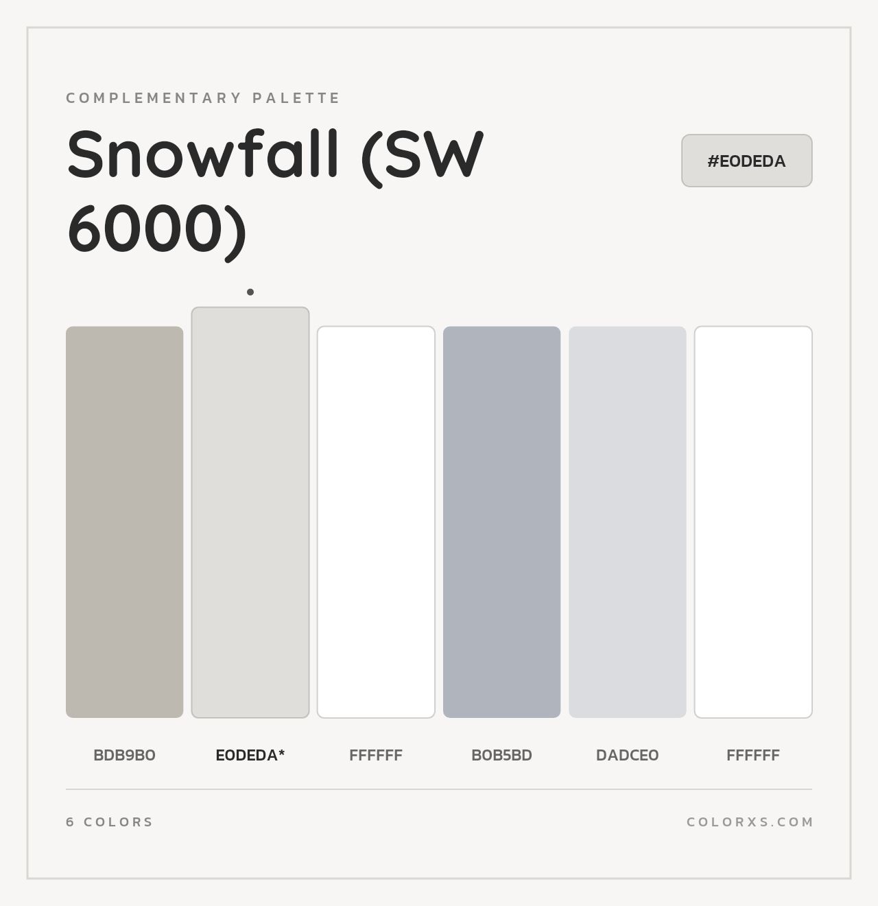 Snowfall (SW 6000) - Complementary Color Palette