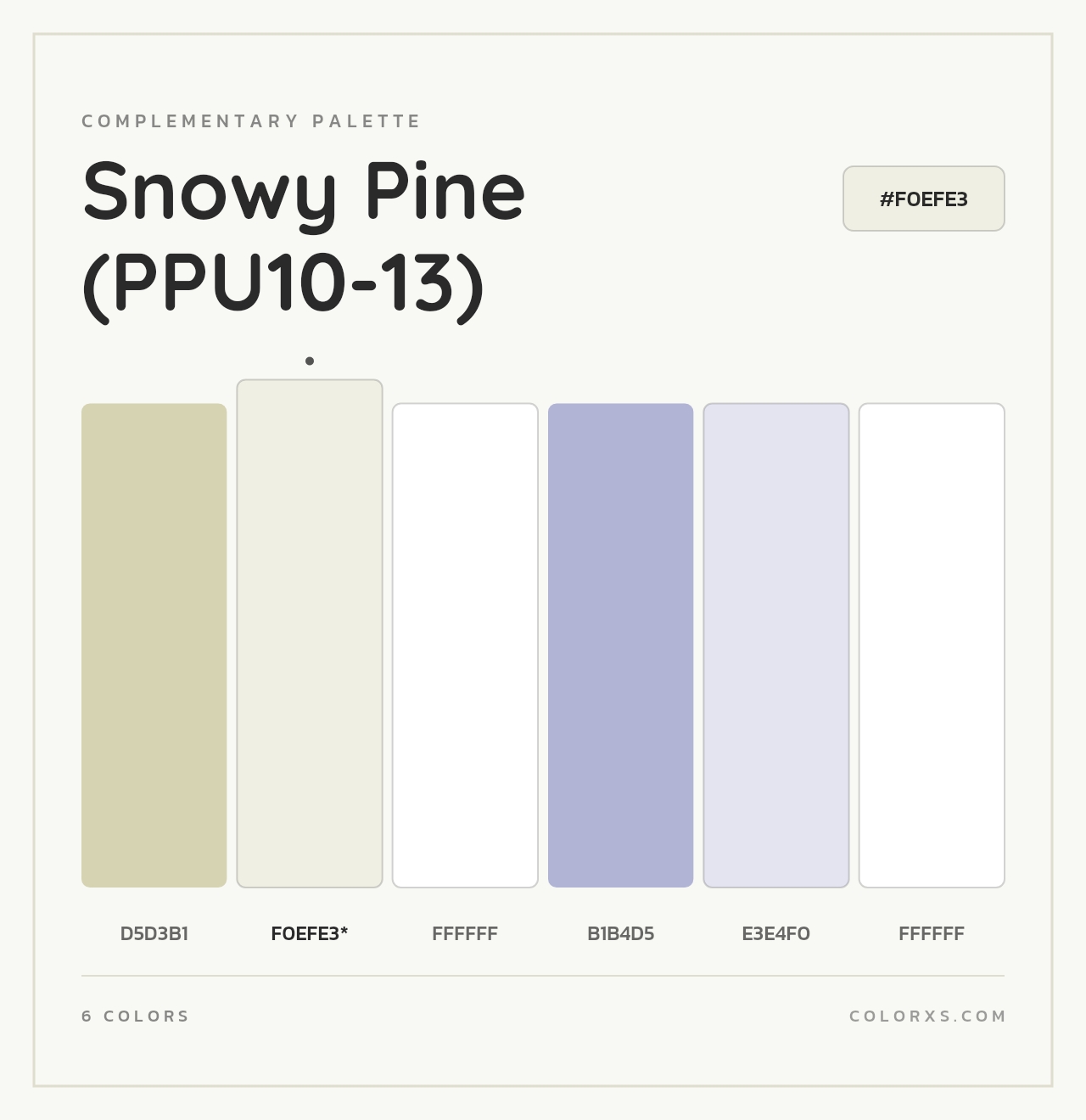 Snowy Pine (PPU10-13) - Complementary Color Palette