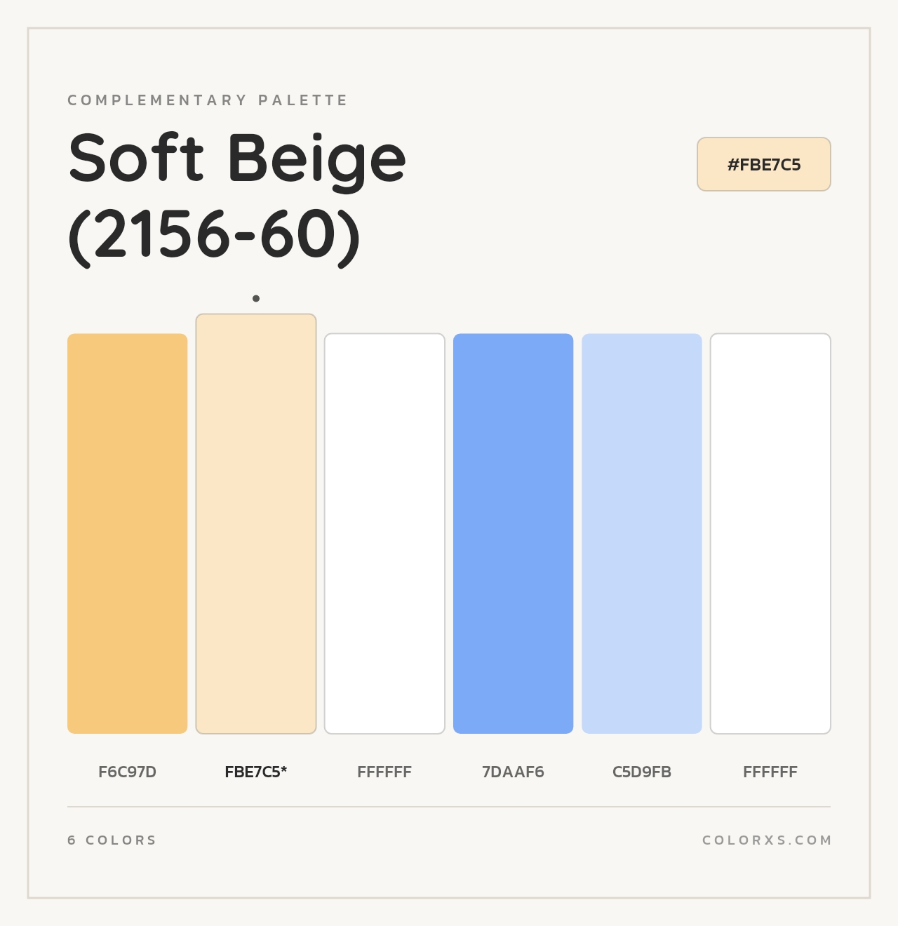 Soft Beige (2156-60) - Complementary Color Palette