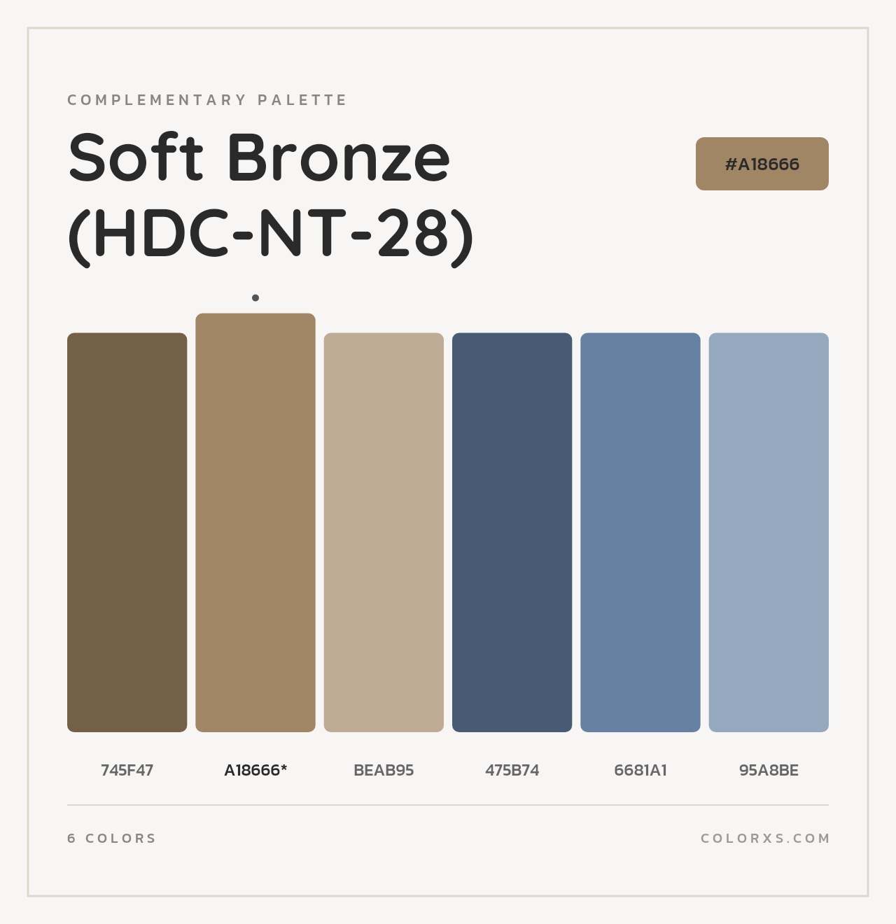 Soft Bronze (HDC-NT-28) - Complementary Color Palette