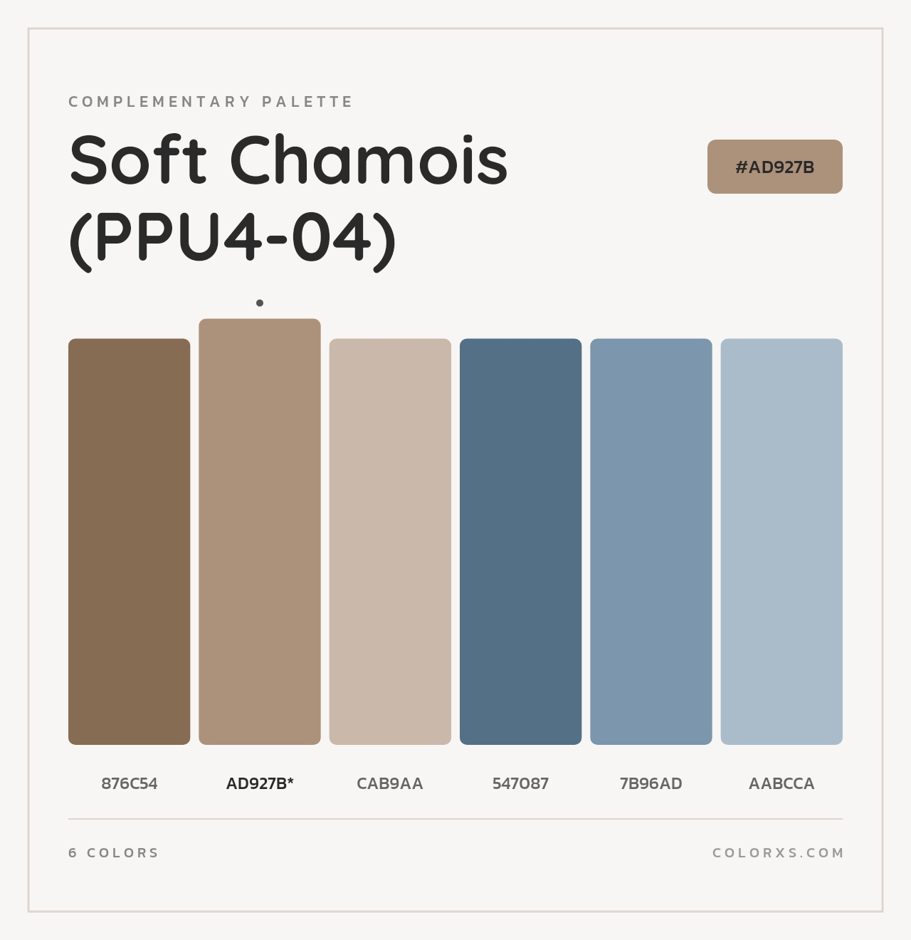 Soft Chamois (PPU4-04) - Complementary Color Palette