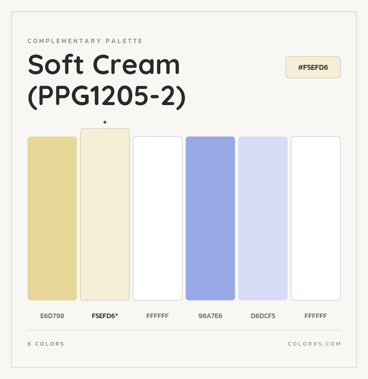 Soft Cream (PPG1205-2) - Complementary Color Palette