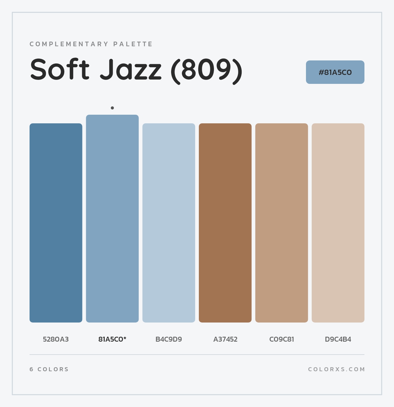 Soft Jazz (809) - Complementary Color Palette