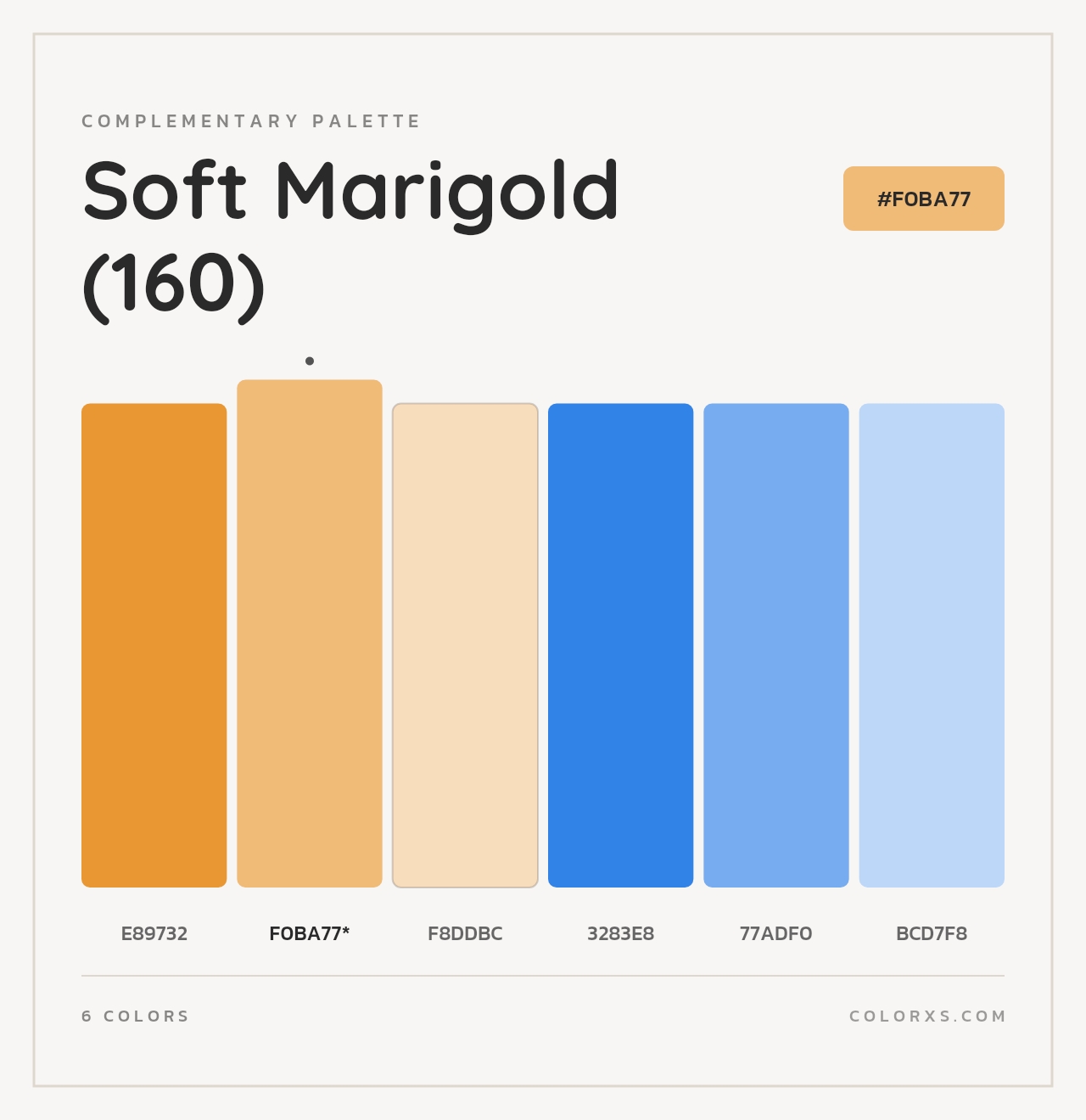 Soft Marigold (160) - Complementary Color Palette