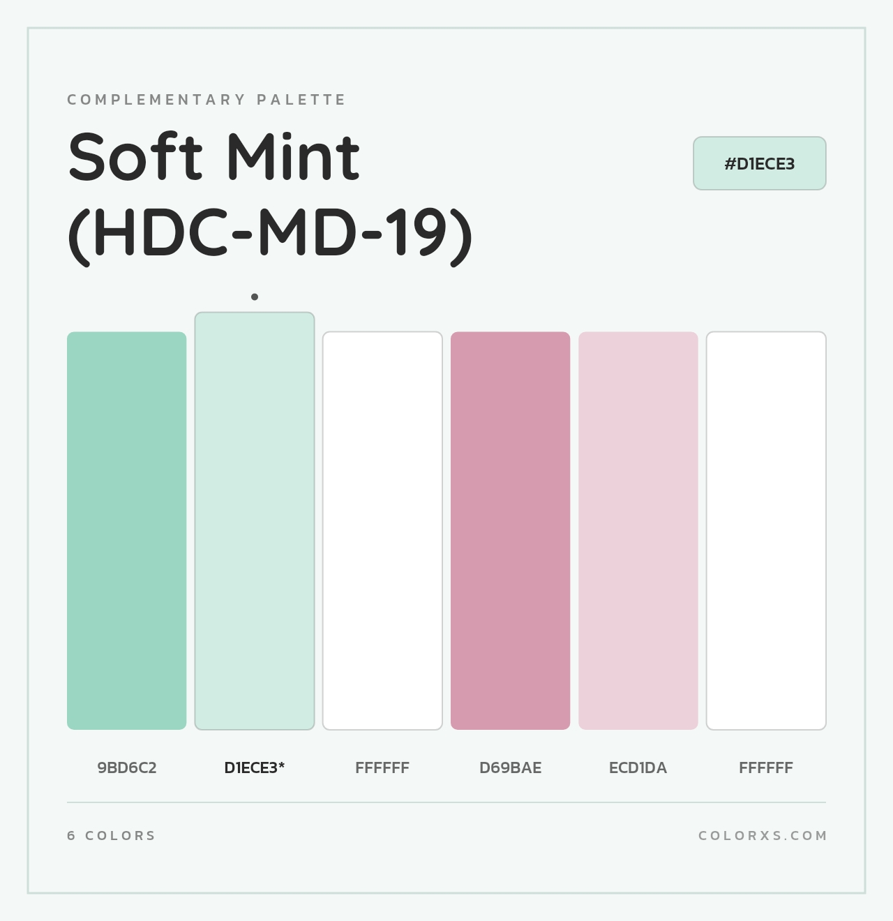 Soft Mint (HDC-MD-19) - Complementary Color Palette