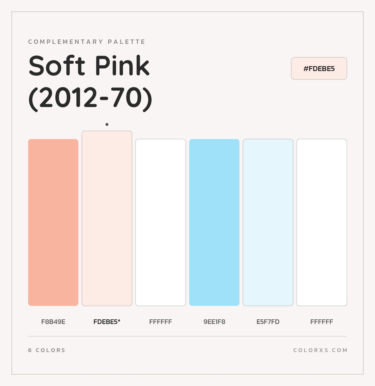 Soft Pink (2012-70) - Complementary Color Palette