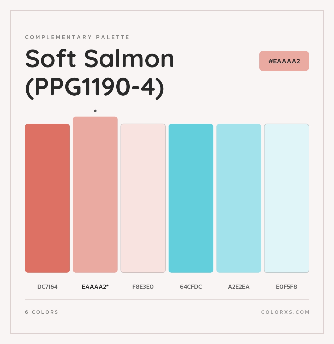 Soft Salmon (PPG1190-4) - Complementary Color Palette