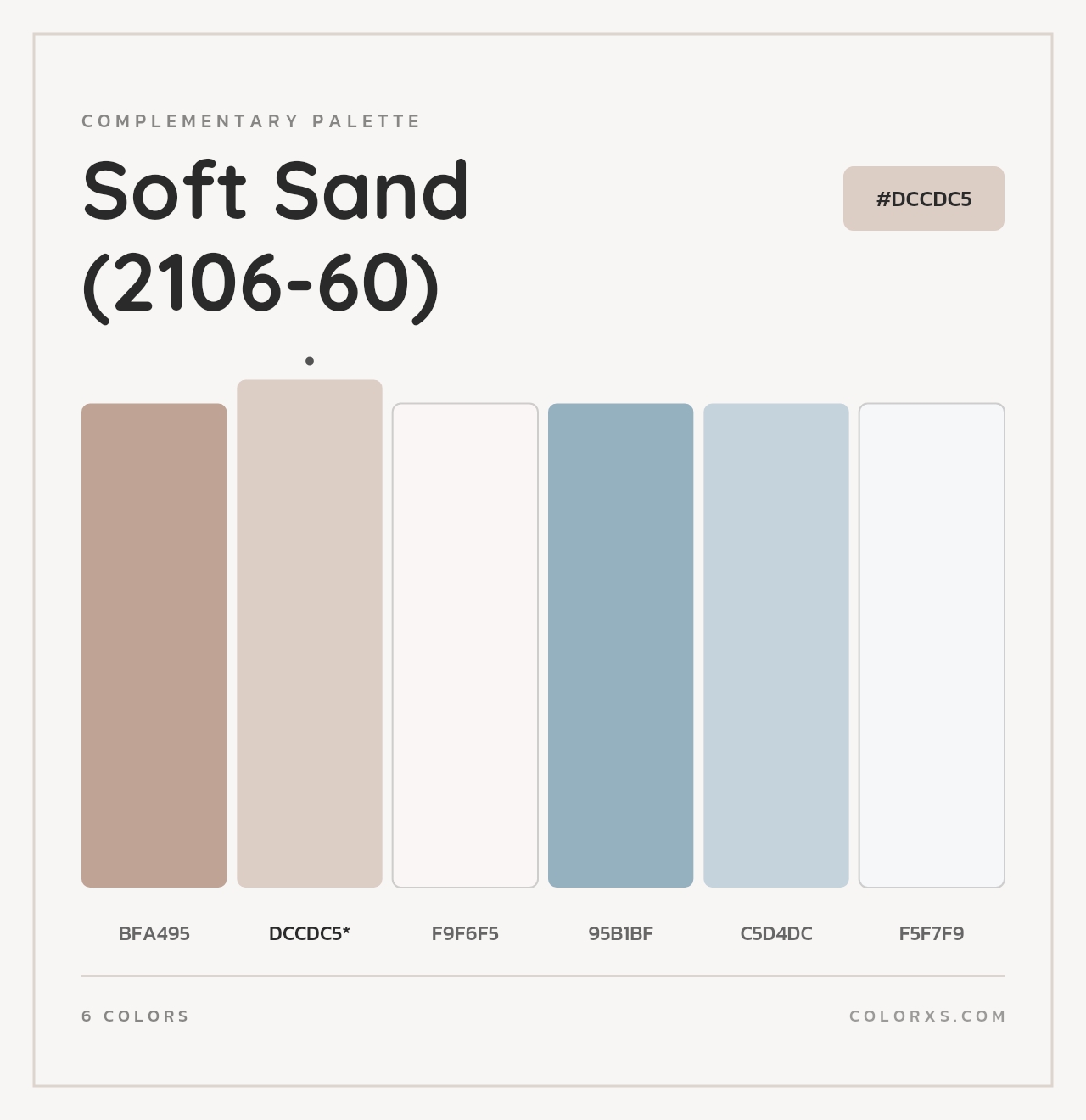 Soft Sand (2106-60) - Complementary Color Palette