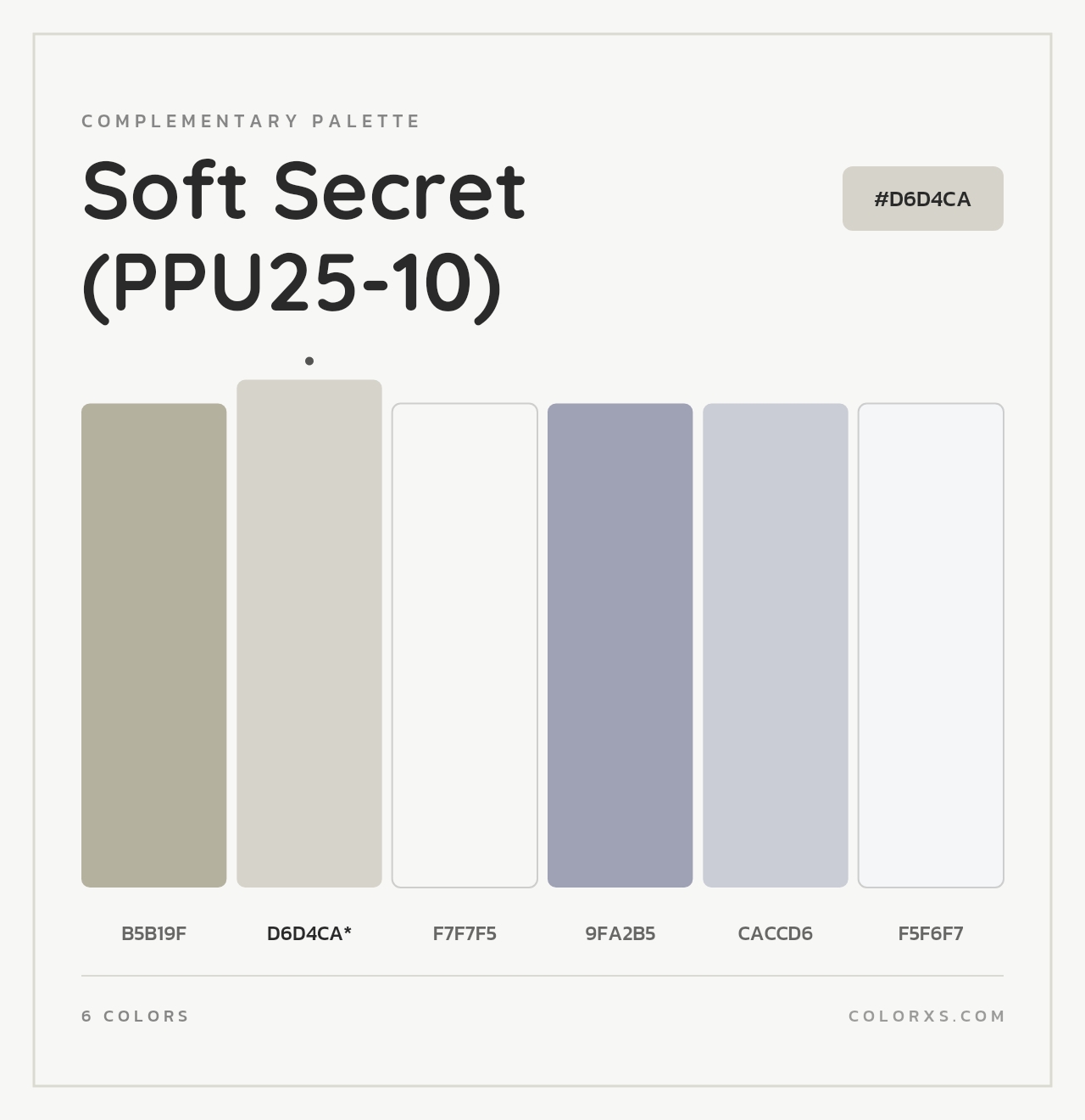 Soft Secret (PPU25-10) - Complementary Color Palette