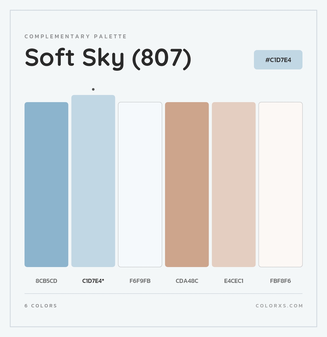 Soft Sky (807) - Complementary Color Palette