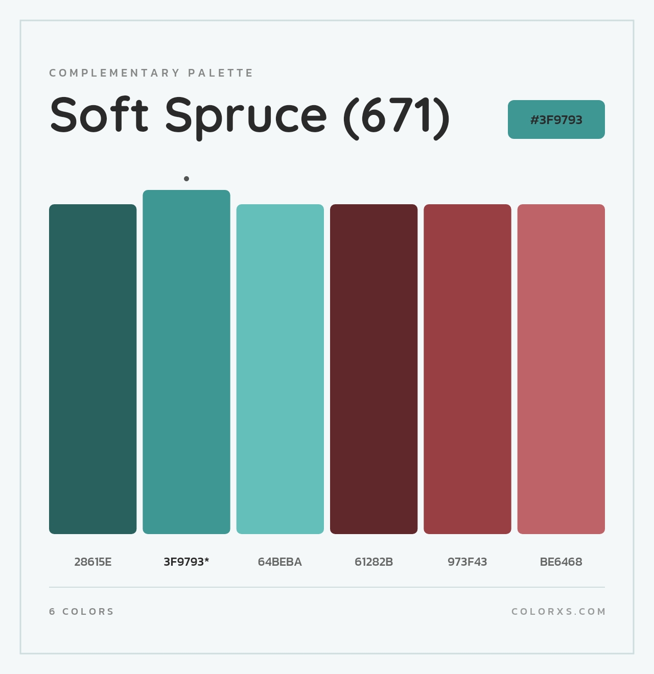 Soft Spruce (671) - Complementary Color Palette