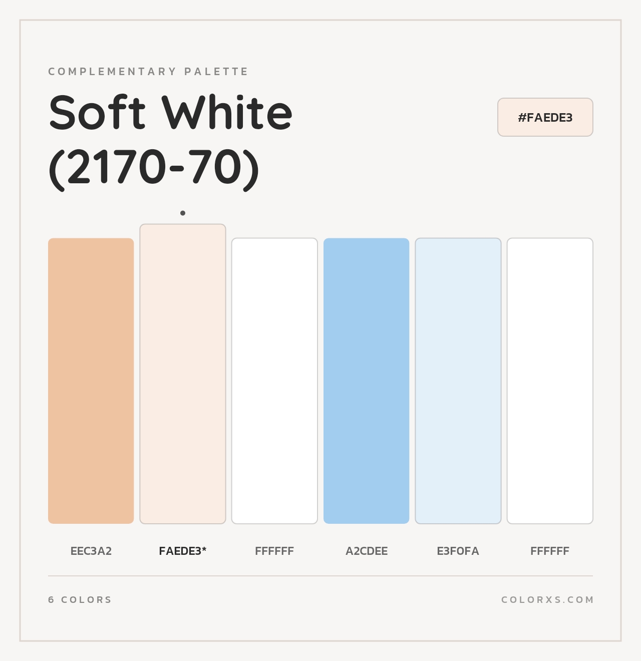 Soft White (2170-70) - Complementary Color Palette