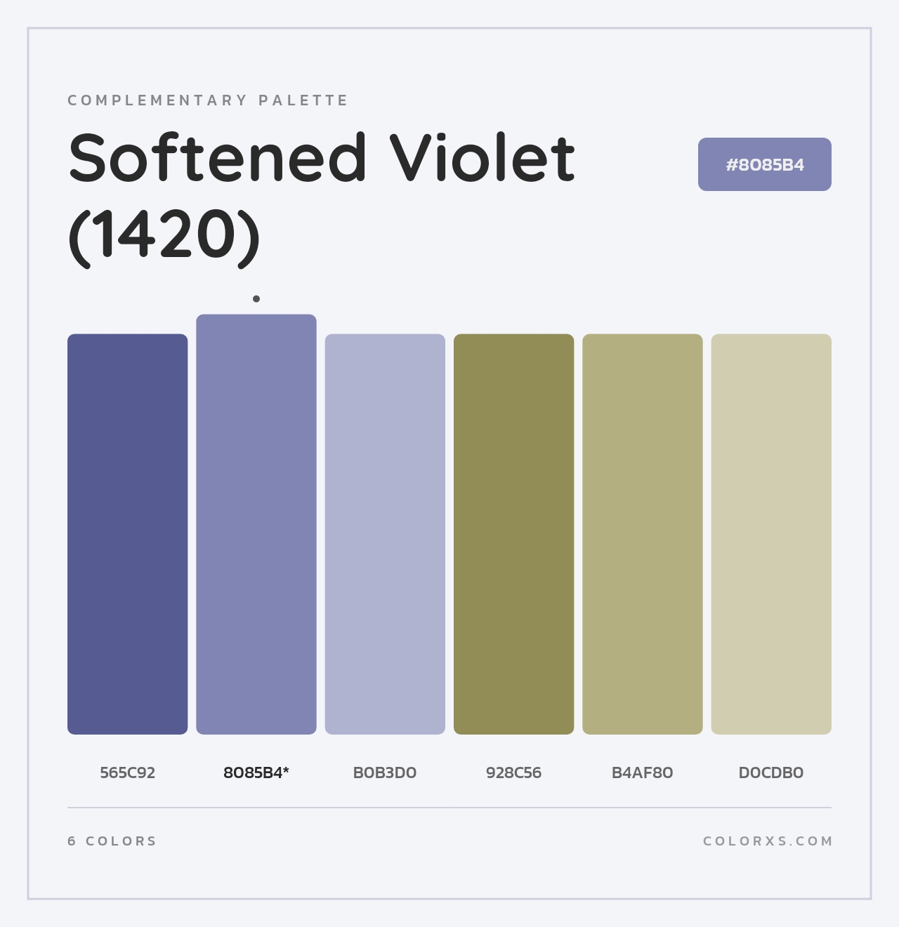 Softened Violet (1420) - Complementary Color Palette