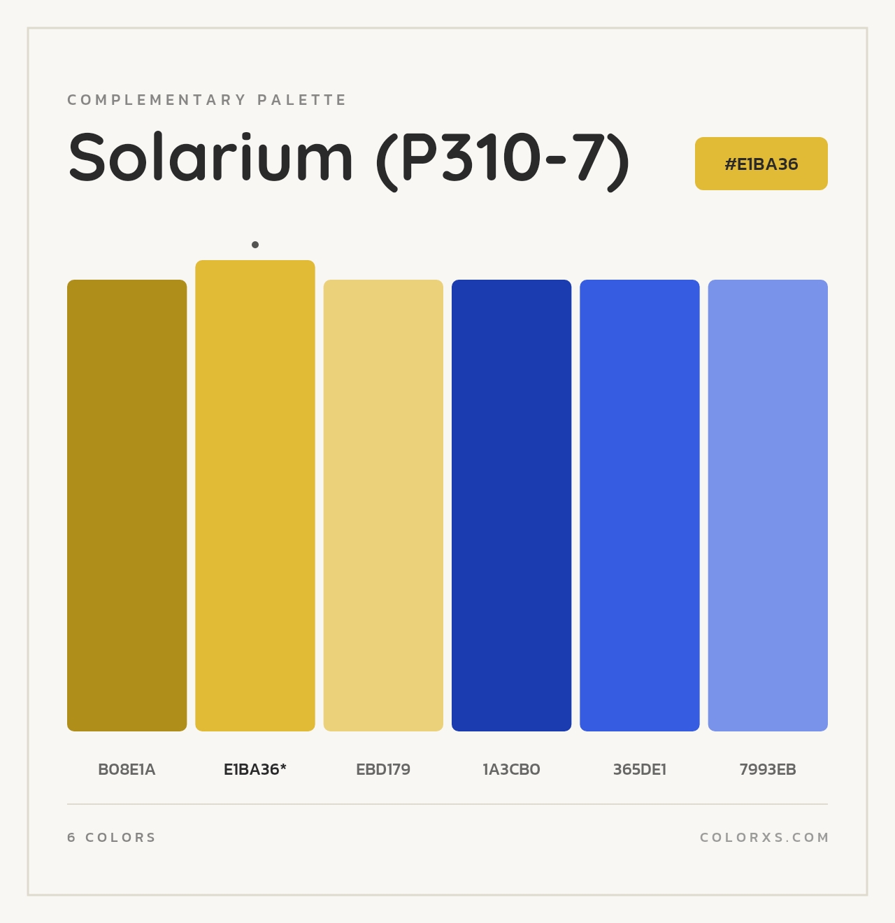 Solarium (P310-7) - Complementary Color Palette