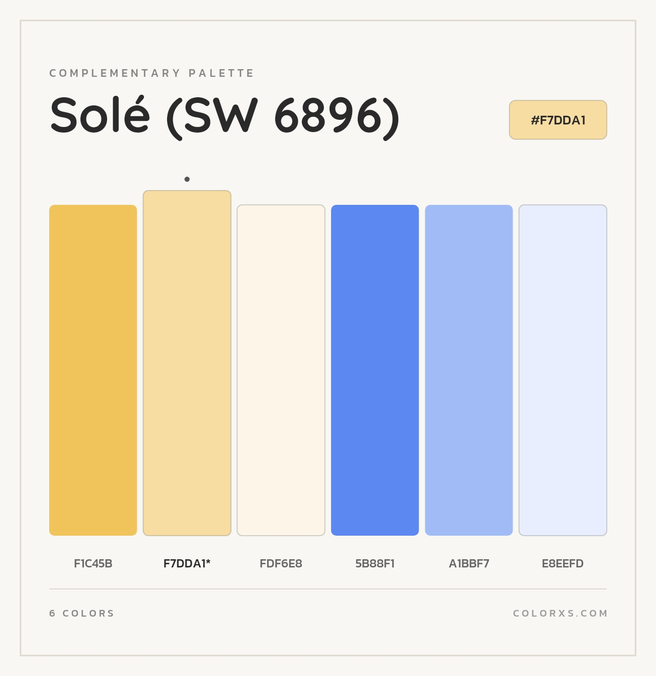 Solé (SW 6896) - Complementary Color Palette