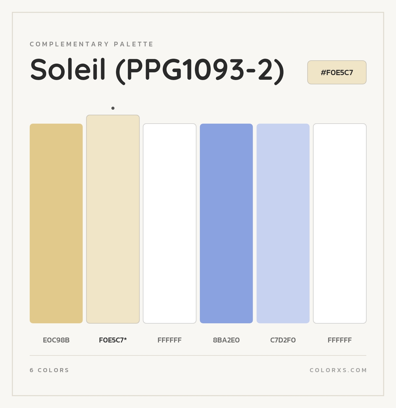 Soleil (PPG1093-2) - Complementary Color Palette